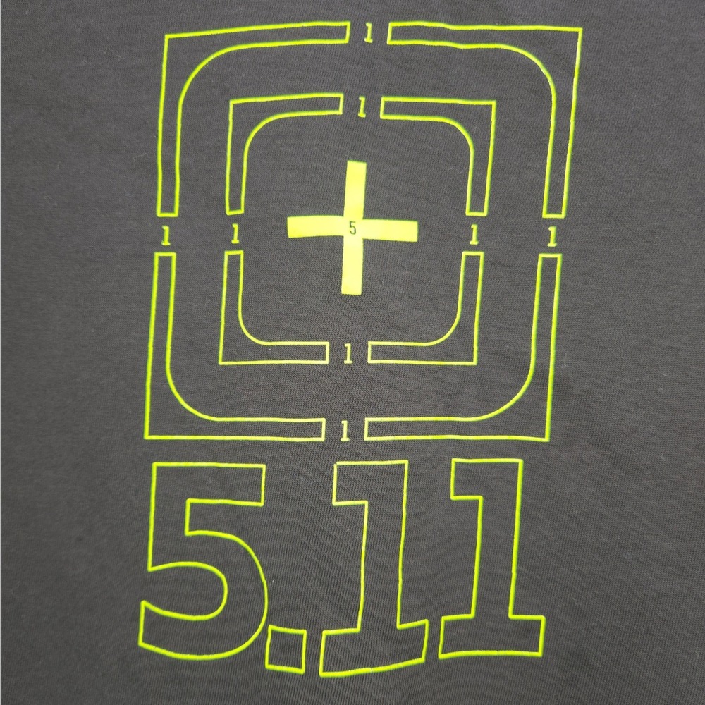 5.11 Tactical Womens Large Gray V Neck Graphic Tee Short Sleeve Logo Shirt
